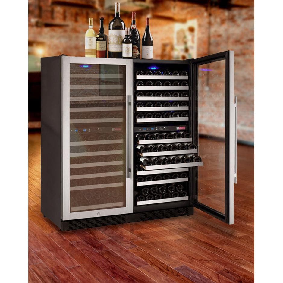 Allavino 47" Wide 242 Bottle Four Zone Wine Refrigerator - 2X-VSWR121-2S20