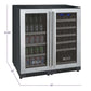 Allavino 30" Wide 30 Bottle/88 Can Dual Zone Wine Refrigerator/Beverage Center - VSWB30-2SF20