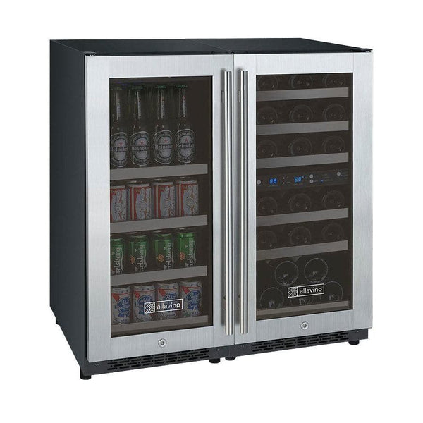 Allavino 30 Wide 30 Bottle/88 Can Dual Zone Wine Refrigerator - 3Z-VSWB15-3S20