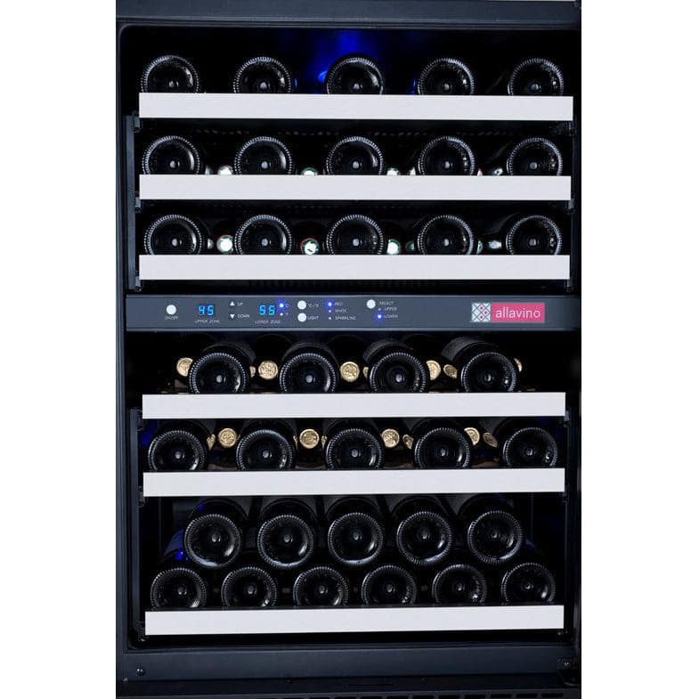 Allavino 47" Wide 112 Bottle Four Zone Wine Refrigerator - 2X-VSWR56-2S20