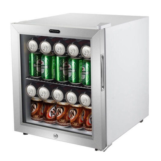 Whynter Beverage Refrigerator With Lock – Stainless Steel 62 Can Capacity - BR-062WS