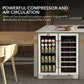 Whynter In French Door Dual Zone 33 Bottle Wine Refrigerator 88 Can Beverage Center - BWB-3388FDS
