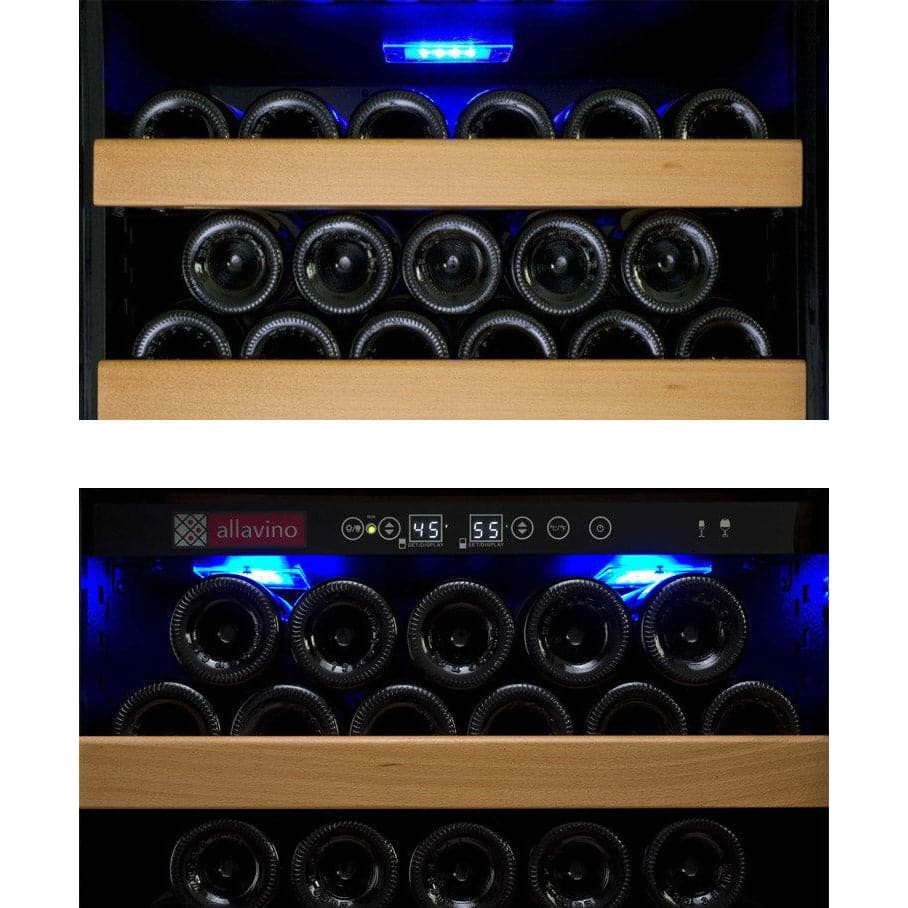 Allavino 63" 554 Bottle Dual Zone Wine and Beverage Refrigerator - 2X-YHWR305-1B20
