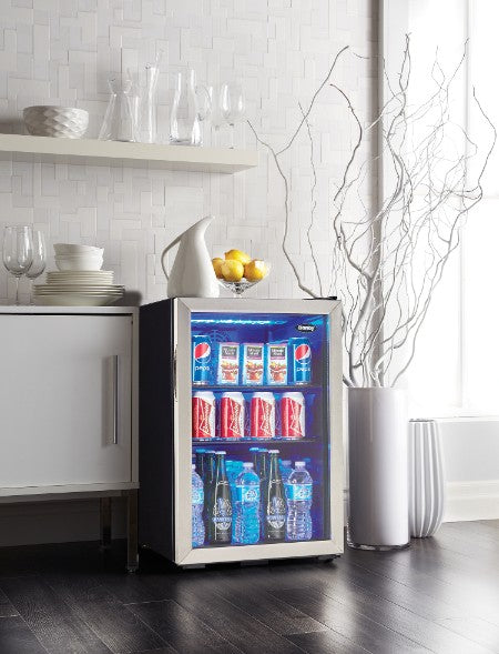 Danby 2.6 cu. ft. Free-Standing Beverage Center in Stainless Steel - DBC026A1BSSDB