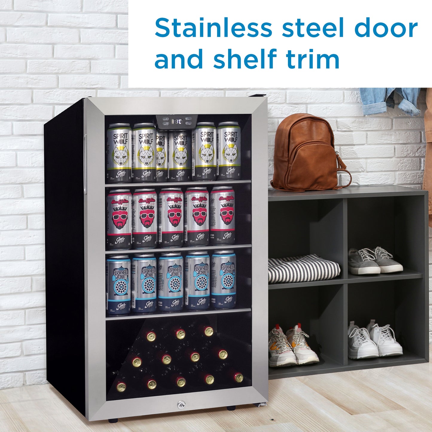 Danby 4.5 cu. ft. Free-Standing Beverage Center in Stainless Steel - DBC045L1SS