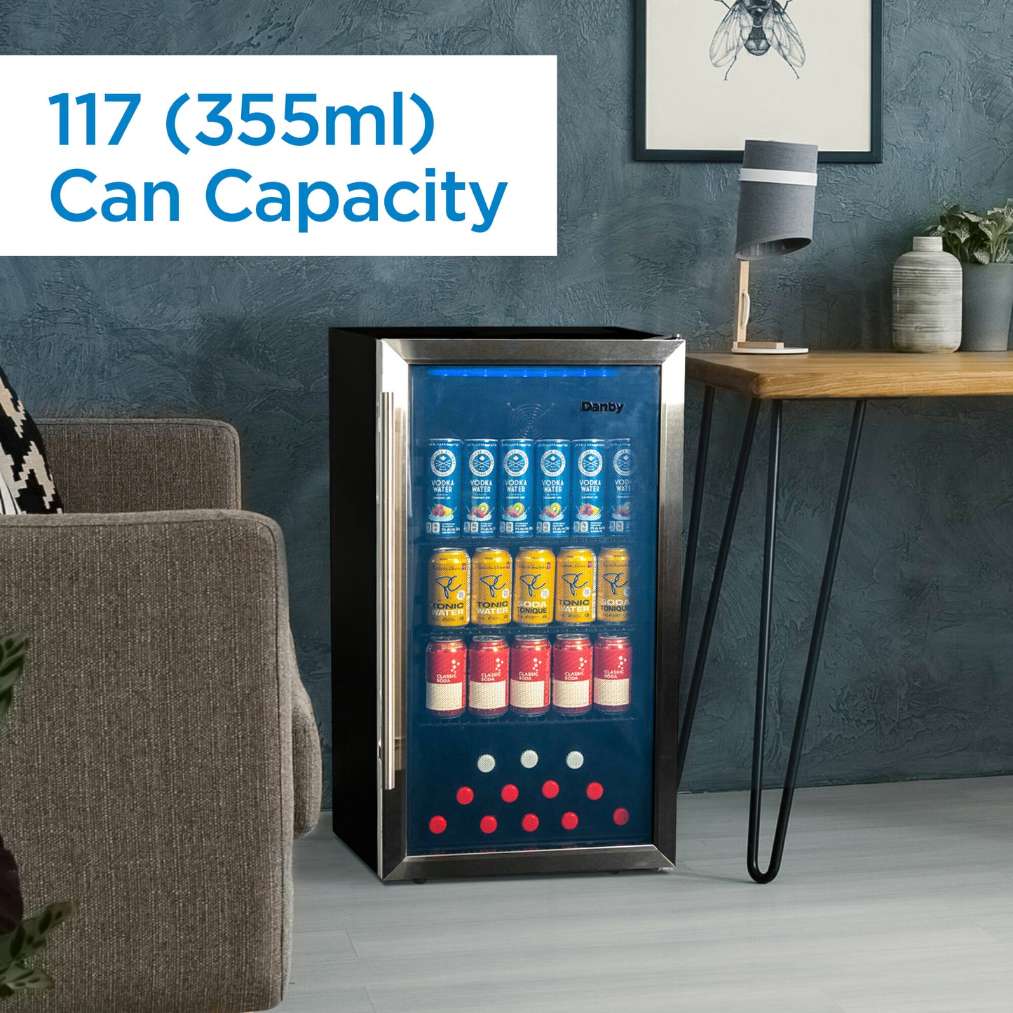 Danby 3.1 cu. ft. Free-Standing Beverage Center in Stainless Steel - DBC117A2BSSDD-6