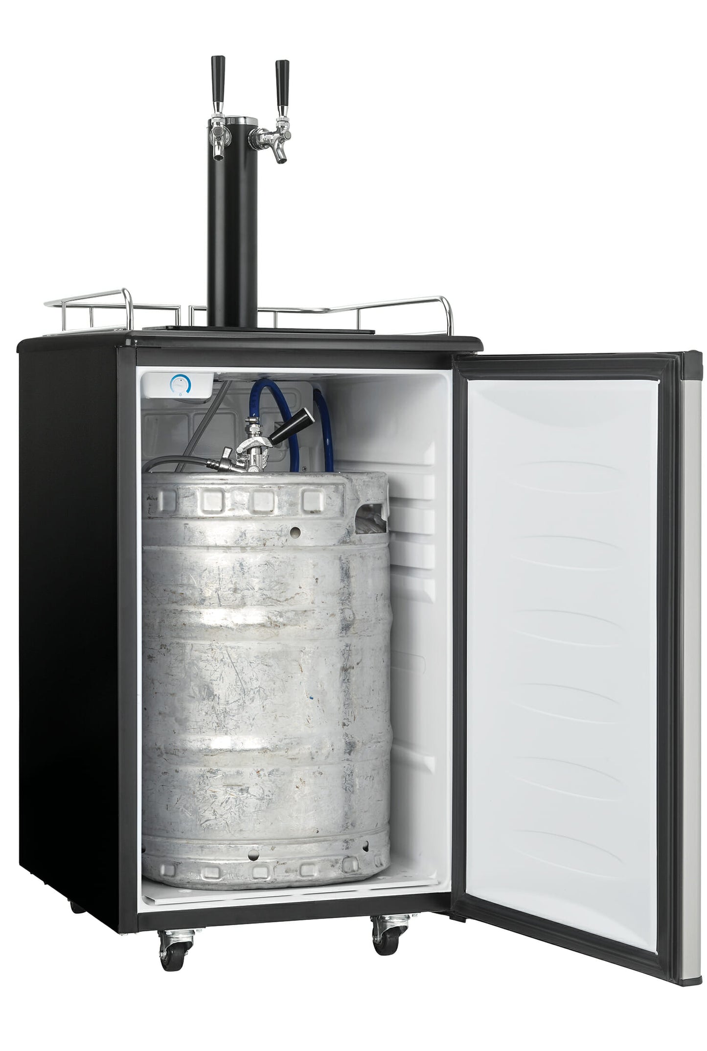 Danby 5.4 cu. ft. Dual-Tap Keg Cooler in Stainless Steel - DKC054A1BSL2DB