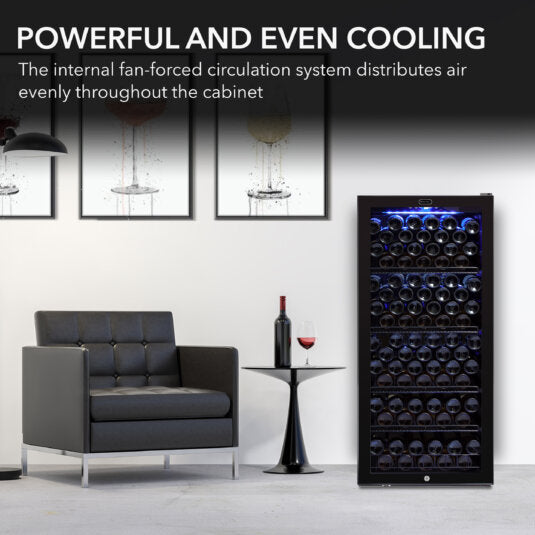 Whynter 124 Bottle Freestanding Wine Refrigerator - FWC-1201BB