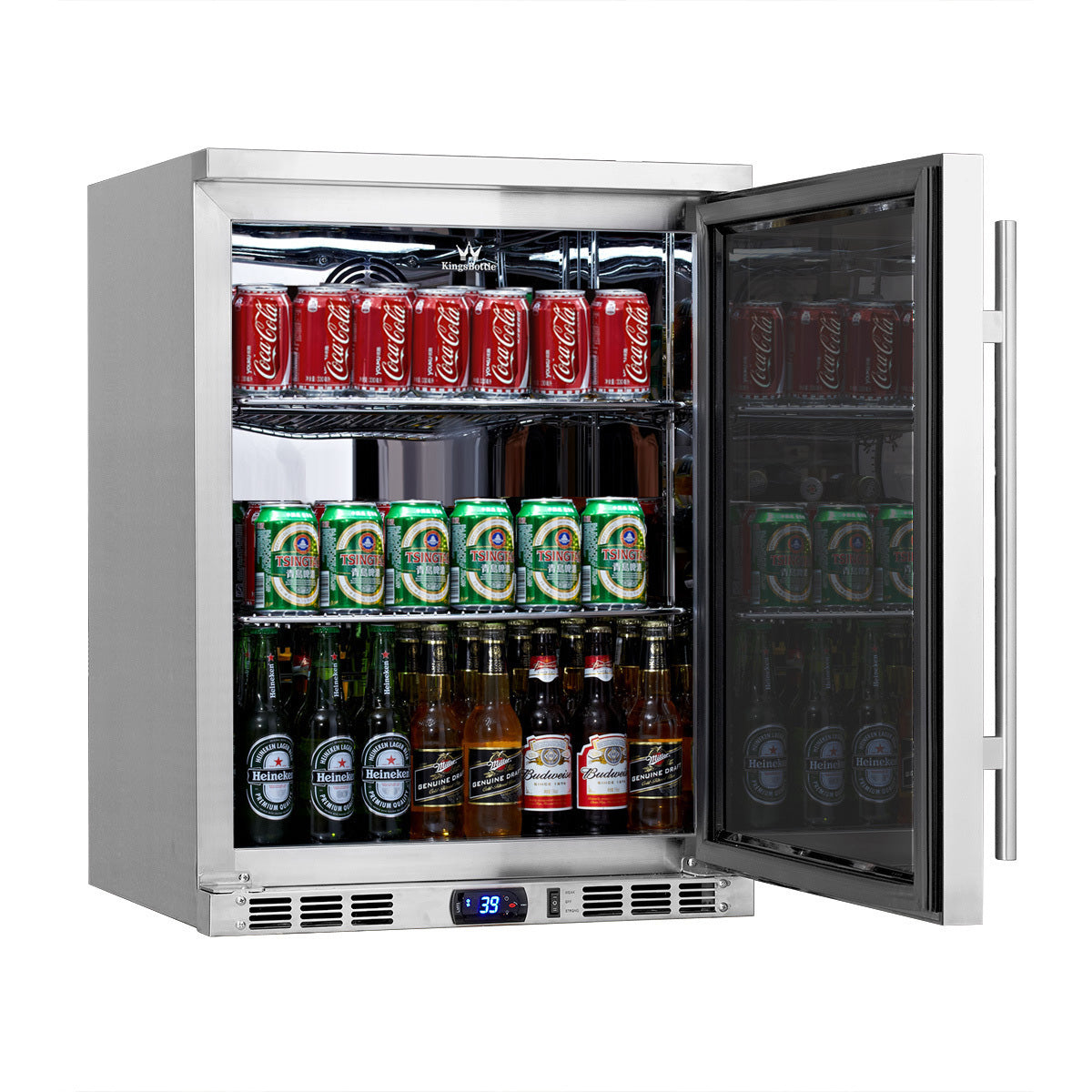 24 Inch Under Counter Beer Cooler Drinks Stainless Steel - KBU55M