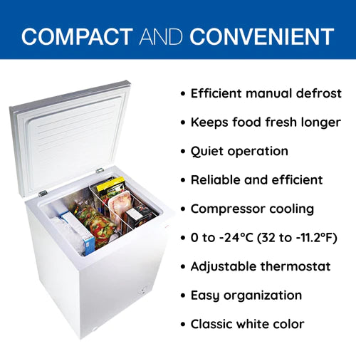 Koolatron Compact Chest Freezer, 3.5 cu ft (99L), White - KTC99