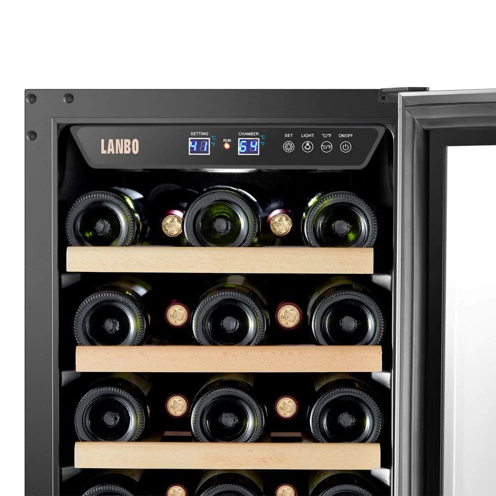 Lanbo 33 Bottle Single Zone Wine Cooler - LW33S
