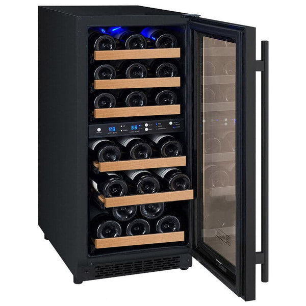 Allavino 15 30 Bottle Dual Zone Wine Refrigerator (Black) VSWR30-2BR20