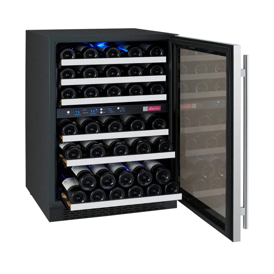 Allavino 24" Wide 56 Bottle Dual Zone Wine Refrigerator - VSWR56-2SR20