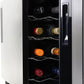 Koolatron 8 Bottle Wine Cooler, Black, Thermoelectric Wine Fridge - WC08