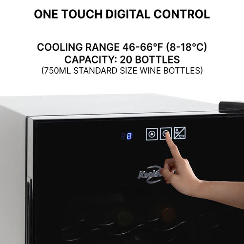 Koolatron 20 Bottle Black Dual-Unit Thermoelectric Wine Fridge - WC20