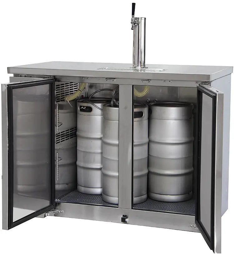 Kegco 49" Wide Dual Tap All Stainless Steel Commercial Kegerator - XCK-2448S