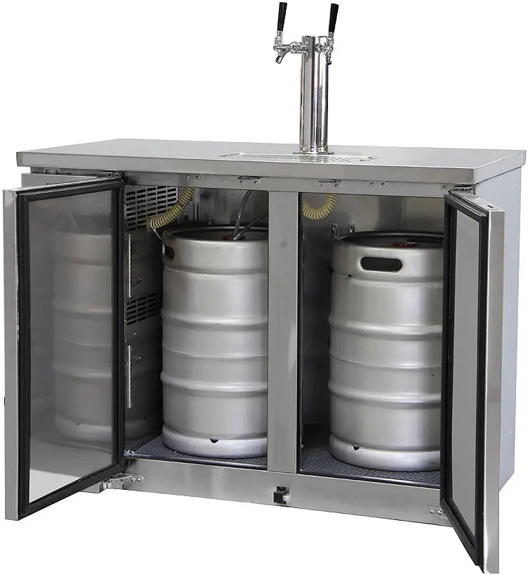 Kegco 49" Wide Dual Tap All Stainless Steel Commercial Kegerator - XCK-2448S