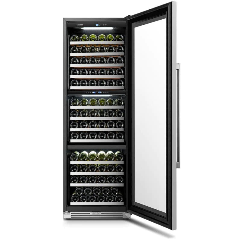 LanboPro 143 Bottle Capacity Triple Zone Wine Refrigerator - LP168T