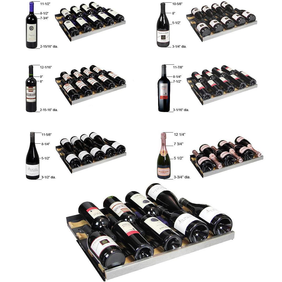 Allavino 24" Wide 56 Bottle Dual Zone Wine Refrigerator - VSWR56-2SR20