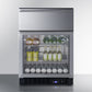 Summit 24" Wide Built-In Commercial Beverage Refrigerator With Top Drawer - SCR615TD